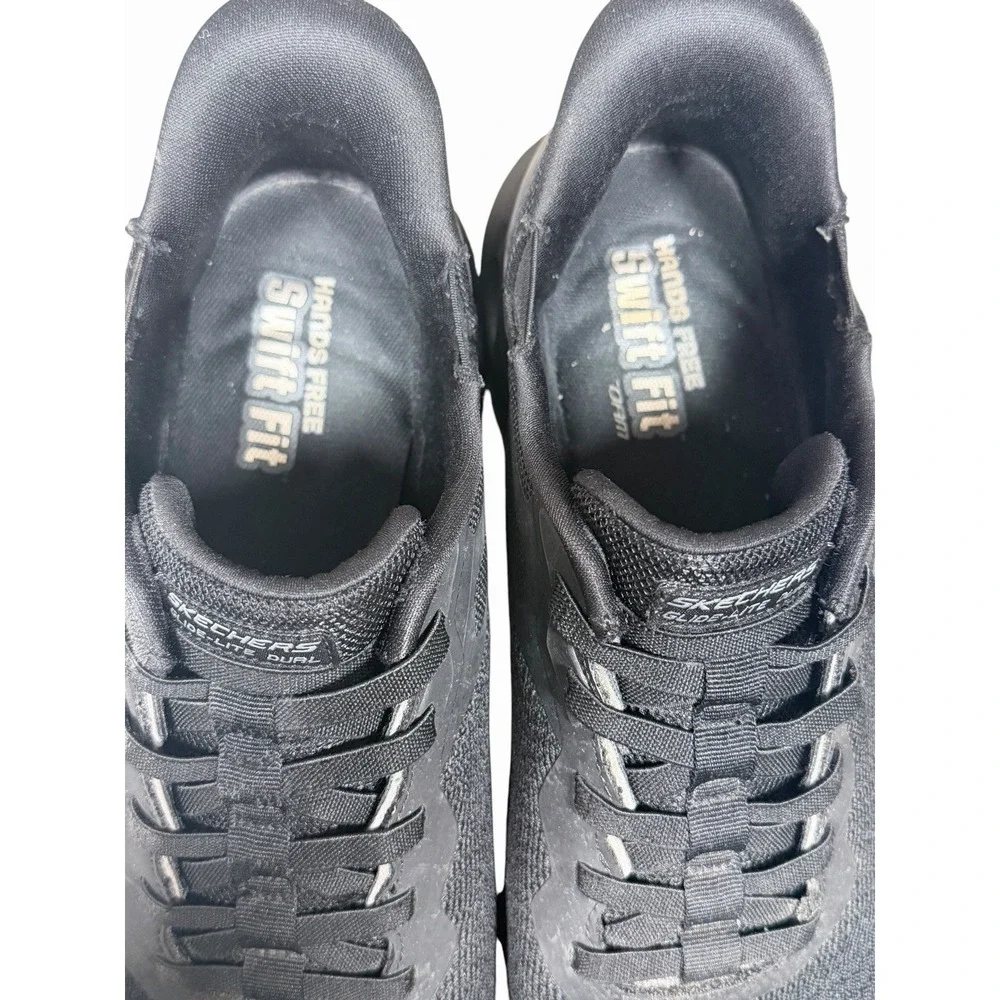 Skechers Mens Glide Lite Swift Fit Hands Free Slip On Walking Shoes Black 13